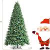 image9FT PreLit Artificial Christmas Tree Hinged Realistic Snowy Xmas Pine Tree with 780 Color Changing LED Lights 11 Flash Modes ampamp Pine Cones Folding Metal Base for Home Office 9ft9ft