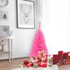 imageArtificial Christmas Tree 3FT 116 Hinged Lush Branch Tips with PVC Material Stable Structure Lightweight ampamp Easy Assembly Xmas Tree for Party Festival ampamp Holiday DecorationPinkPink