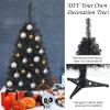 imageArtificial Christmas Tree 3FT 116 Hinged Lush Branch Tips with PVC Material Stable Structure Lightweight ampamp Easy Assembly Xmas Tree for Party Festival ampamp Holiday DecorationPinkBlack