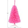 imageArtificial Christmas Tree 3FT 116 Hinged Lush Branch Tips with PVC Material Stable Structure Lightweight ampamp Easy Assembly Xmas Tree for Party Festival ampamp Holiday DecorationPinkPink