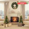 imageArtificial Christmas Tree 3FT 116 Hinged Lush Branch Tips with PVC Material Stable Structure Lightweight ampamp Easy Assembly Xmas Tree for Party Festival ampamp Holiday DecorationPinkGreen