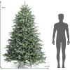 imageArtificial Christmas Tree Xmas Tree with FlameResistant PEampampPVC and Foldable Metal Stand Indoor Holiday Decoration for Home Office School and Restaurant Green 6ft7ft