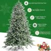 imageArtificial Christmas Tree Xmas Tree with FlameResistant PEampampPVC and Foldable Metal Stand Indoor Holiday Decoration for Home Office School and Restaurant Green 6ft8ft