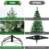 imageArtificial Christmas Tree Xmas Tree with FlameResistant PEampampPVC and Foldable Metal Stand Indoor Holiday Decoration for Home Office School and Restaurant Green 6ft6ft