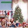 imageArtificial Snow Flocked Christmas Tree PVC ampamp PE Snow Covered Christmas Tree with Foldable Metal Stand Branch Tips Snowy Slim Xmas Pine Tree for Festive Holiday Decor