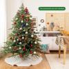 imageArtificial Snow Flocked Christmas Tree PVC ampamp PE Snow Covered Christmas Tree with Foldable Metal Stand Branch Tips Snowy Slim Xmas Pine Tree for Festive Holiday Decor