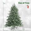 imageArtificial Snow Flocked Christmas Tree PVC ampamp PE Snow Covered Christmas Tree with Foldable Metal Stand Branch Tips Snowy Slim Xmas Pine Tree for Festive Holiday Decor
