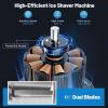 imageCommercial Snow Cone Machine 660 LBSH 300W ETL Approved Electric Ice Crusher with Safety OnOff Switch ampamp Dual Blades Stainless Steel Shaved Ice Machine for Home Bar Restaurant WhiteWhite