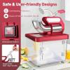 imageCommercial Snow Cone Machine 660 LBSH 300W ETL Approved Electric Ice Crusher with Safety OnOff Switch ampamp Dual Blades Stainless Steel Shaved Ice Machine for Home Bar Restaurant WhiteRed