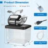 imageCommercial Snow Cone Machine 660 LBSH 300W ETL Approved Electric Ice Crusher with Safety OnOff Switch ampamp Dual Blades Stainless Steel Shaved Ice Machine for Home Bar Restaurant WhiteBlack