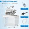 imageCommercial Snow Cone Machine 660 LBSH 300W ETL Approved Electric Ice Crusher with Safety OnOff Switch ampamp Dual Blades Stainless Steel Shaved Ice Machine for Home Bar Restaurant WhiteWhite