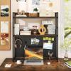 imageDesk Hutch Dorm with Pegboard 37W Desk Shelf for Top of Desk with 2Tier Multipurpose Display Shelf ampamp Metal Frame Desktop Bookshelf for Home Office College Dormitory