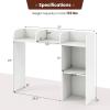 imageDesktop Bookshelf 3Tier Desk Hutch Shelf with 5 Display Rack for Computer Desk Desk Organizer Shelves for Top of Desk Dorm Home Office WhiteWhite