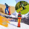 imageFoldable Snow Scooter Kids Snowboard with Handle Cold Resistance Kick Scooter Outdoor Sliding Snow Sled for Snow Dune Grass FoldUp Ski Scooter for Kids Toddlers Age 5BlackRed