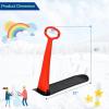 imageFoldable Snow Scooter Kids Snowboard with Handle Cold Resistance Kick Scooter Outdoor Sliding Snow Sled for Snow Dune Grass FoldUp Ski Scooter for Kids Toddlers Age 5BlackRed