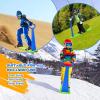 imageFoldable Snow Scooter Kids Snowboard with Handle Cold Resistance Kick Scooter Outdoor Sliding Snow Sled for Snow Dune Grass FoldUp Ski Scooter for Kids Toddlers Age 5GreenBlue