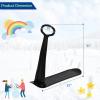 imageFoldable Snow Scooter Kids Snowboard with Handle Cold Resistance Kick Scooter Outdoor Sliding Snow Sled for Snow Dune Grass FoldUp Ski Scooter for Kids Toddlers Age 5Black