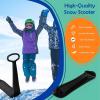 imageFoldable Snow Scooter Kids Snowboard with Handle Cold Resistance Kick Scooter Outdoor Sliding Snow Sled for Snow Dune Grass FoldUp Ski Scooter for Kids Toddlers Age 5Black