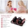 imageFoot Massager with Heat Shiatsu Foot Massager w 3 Modes ampamp Speed Washable Cover Timer 360 Adjustable Stand Wireless Control Heated Foot Massager Christmas Gifts for Women Men BlackRed