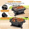 imageHibachi Grill Portable Cast Iron Charcoal Grill with Air Regulating Door ampamp Fire Gate Grate Lifter Small Tabletop Japanese Yakitori Grill for Outdoor Camping Picnic Party RectangleRectangle