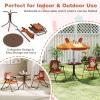imageKids Picnic Table Kids Outdoor Table with 2 Folding Chairs Removable ampamp Height Adjustable Umbrella Cute Animal Theme Children Outdoor Furniture for Patio Garden Backyard Green FrogBrown Monkey