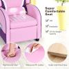 imageKids Recliner Kids Gaming Recliner Chair wAdjustable Backrest ampamp Footrest 2 Side Pockets Leather Armchair for Nursery Bedroom Comfy Toddler Chair Sofa for Boys ampamp Girls BluePink