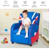 imageKids Recliner Kids Gaming Recliner Chair wAdjustable Backrest ampamp Footrest 2 Side Pockets Leather Armchair for Nursery Bedroom Comfy Toddler Chair Sofa for Boys ampamp Girls BlueBlue