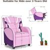 imageKids Recliner Kids Gaming Recliner Chair wAdjustable Backrest ampamp Footrest 2 Side Pockets Leather Armchair for Nursery Bedroom Comfy Toddler Chair Sofa for Boys ampamp Girls BluePink
