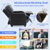 imageKids Recliner Kids Reclining Chair wAdjustable Backrest ampamp Footrest 2 Side Pockets Leather Armchair for Boys ampamp Girls Comfy Toddler Gaming Chair for Nursery Bedroom Black  BlueBlack  Blue