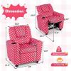 imageKids Recliner Toddler Lounge Chair wCup Holder Wide Armrest Kids Sofa wAdjustable Footrest Comfy Toddler Recliner Chair for for Boys ampamp Girls 3  Fabric Red Polka DotsRed Polka Dots