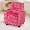 imageKids Recliner Toddler Lounge Chair wCup Holder Wide Armrest Kids Sofa wAdjustable Footrest Comfy Toddler Recliner Chair for for Boys ampamp Girls 3  Fabric Red Polka DotsRed Polka Dots