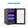 imageMini Fridge 60 Can Freestanding Drink Cooler with Glass door Removable Shelves for Soda Beer Wine Compact Small Refrigerator for Bedroom Office Dorm 16 CuFt 16 Cu Ft32 Cu Ft