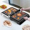 imagePanini Grill Press Sandwich Maker 3 In 1 Sandwich Maker with Removable Plates ampamp Led Display 1200w Panini Press Machine for Toaster Bread BBQ Vegetable