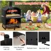 imagePizza Oven Outdoor 2Layer Wood Fired Pizza Oven with 16quot Pizza Stone Portable Pizza Cooker with Folding Legs and Cover for Backyard Party BBQ Charcoal ampamp Wood Burning Grill