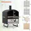 imagePizza Oven Outdoor 2Layer Wood Fired Pizza Oven with 16quot Pizza Stone Portable Pizza Cooker with Folding Legs and Cover for Backyard Party BBQ Charcoal ampamp Wood Burning Grill