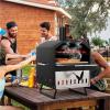 imagePizza Oven Outdoor 2Layer Wood Fired Pizza Oven with 16quot Pizza Stone Portable Pizza Cooker with Folding Legs and Cover for Backyard Party BBQ Charcoal ampamp Wood Burning Grill