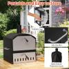 imagePizza Oven Outdoor 2Layer Wood Fired Pizza Oven with 16quot Pizza Stone Portable Pizza Cooker with Folding Legs and Cover for Backyard Party BBQ Charcoal ampamp Wood Burning Grill
