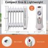 imagePortable Oil Filled Radiator Heater 700W Radiant Heater with Adjustable Thermostat Overheat ampamp Tipover Protection Small Oil Heaters for Indoor Use Home Bedroom Living Room Office
