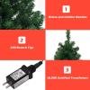 imagePreLit Artificial Christmas Tree 4FT Green PVC Chilean Pine Christmas Tree with 100 WarmWhite LED 8inch Plastic Triangular Stand for Indoor ampamp Outdoor Home Holiday Decoration