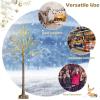 imagePreLit Birch Tree 4FT Lighted Artificial Dead Branches Xmas Tree w 48 Warm White LED Lights Plastic Base Indoor Outdoor Christmas Decoration for Home Office ampamp Party 4FT5ft