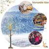 imagePreLit Birch Tree 4FT Lighted Artificial Dead Branches Xmas Tree w 48 Warm White LED Lights Plastic Base Indoor Outdoor Christmas Decoration for Home Office ampamp Party 4FT4ft