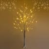 imagePreLit Birch Tree 4FT Lighted Artificial Dead Branches Xmas Tree w 48 Warm White LED Lights Plastic Base Indoor Outdoor Christmas Decoration for Home Office ampamp Party 4FT4ft