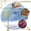 imagePreLit Birch Tree 4FT Lighted Artificial Dead Branches Xmas Tree w 48 Warm White LED Lights Plastic Base Indoor Outdoor Christmas Decoration for Home Office ampamp Party 4FT6ft