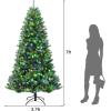 imagePreLit Christmas Tree 6 FT Green Artificial Xmas Tree with Remote Control 350 4 Color LED Lights 9 Lighting Modes Folding Metal Stand for Holiday Decoration ampamp Home Party 6FT7ft