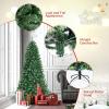 imagePreLit Christmas Tree 6 FT Green Artificial Xmas Tree with Remote Control 350 4 Color LED Lights 9 Lighting Modes Folding Metal Stand for Holiday Decoration ampamp Home Party 6FT6ft