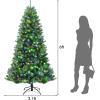 imagePreLit Christmas Tree 6 FT Green Artificial Xmas Tree with Remote Control 350 4 Color LED Lights 9 Lighting Modes Folding Metal Stand for Holiday Decoration ampamp Home Party 6FT6ft