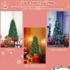 imagePreLit Christmas Tree 6 FT Green Artificial Xmas Tree with Remote Control 350 4 Color LED Lights 9 Lighting Modes Folding Metal Stand for Holiday Decoration ampamp Home Party 6FT7ft