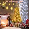 imagePreLit Christmas Tree 6 FT Green Artificial Xmas Tree with Remote Control 350 4 Color LED Lights 9 Lighting Modes Folding Metal Stand for Holiday Decoration ampamp Home Party 6FT6ft