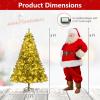imagePrelit Artificial Christmas Tree Green PVC Xmas Decoration with Warm White LED Lights 510 Branch Tips EasytoAssemble Hinged Tree for Indoor Home Office Holiday Decoration 5ft6ft