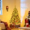 imagePrelit Artificial Christmas Tree Green PVC Xmas Decoration with Warm White LED Lights 510 Branch Tips EasytoAssemble Hinged Tree for Indoor Home Office Holiday Decoration 5ft5ft